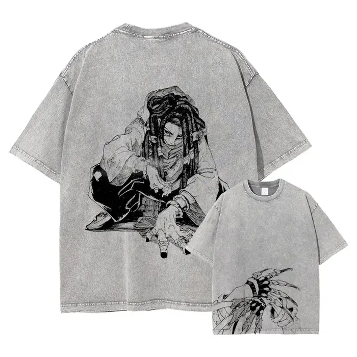 Anime Gachiakuta T-shirt Manga dessin animé Jabber Rudo Enjin Vintage lavé hauts t-shirts Harajuku m