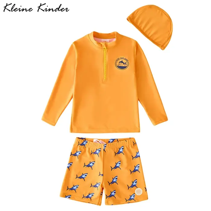 Maillot de bain à manches longues pour enfants, protection UV UPF50, vêtements de plage pour garçons