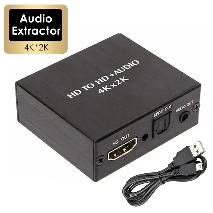 Extracteur Audio vidéo 4K x 2K HDTV vers convertisseur Audio 3.5MM SPDIF optique TOSLINK adaptateur 