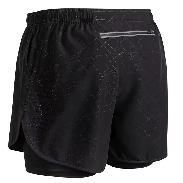 Short de course réfléchissant d'été pour hommes, short de Fitness à séchage rapide, double couche, s
