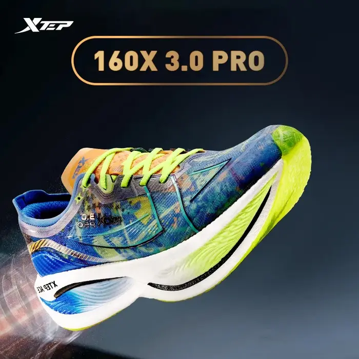 Chaussures de course homme Xtep 160X 3.0 Pro - Plaque carbone marathon PB - Amorti baume rebond