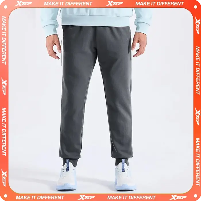 Xtep pantalon en tricot pour hommes automne pantalon doux à la mode rétro bas confortable 8763296301
