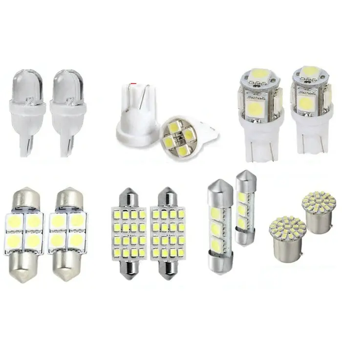 Kit d'Éclairage LED d'NikGT pour T10 de 36mm, Planner Map avant, Plate, Blanc, 14 Pièces