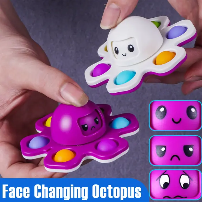 1 pièces nouveau Anti-Stress Push Bubble Fidget Spinner visage-Changing jouet sensoriel pousser pope