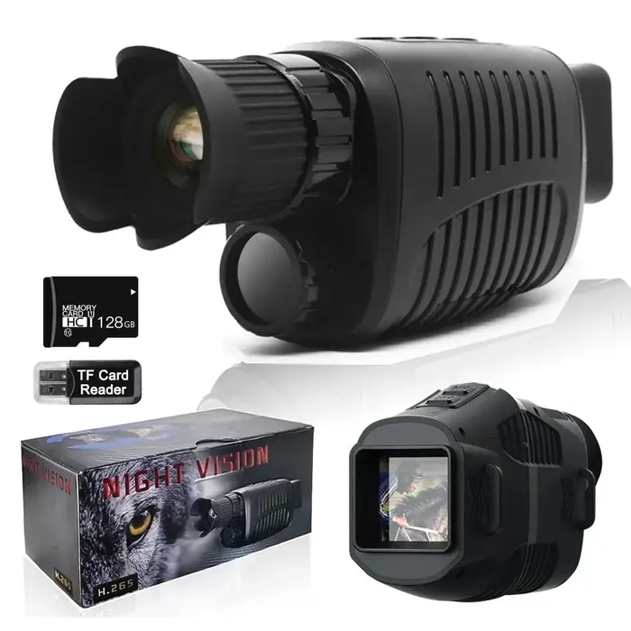 Appareil de vision nocturne monoculaire, caméra infrarouge HD 1080P, n'aime lumineux numérique 5X, t