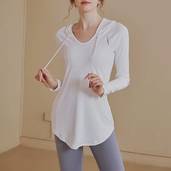 Chemise de sport décontractée à manches longues pour femmes haute performance yoga course à pied entraînement veste de fitness polyvalente protection élégance activité sportive