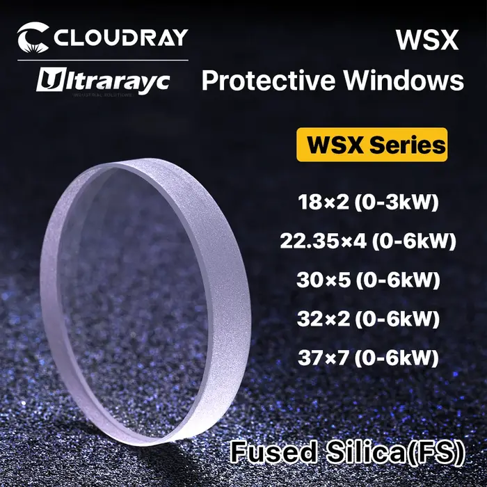 Ultrarayc WSX fenêtres de protection 18*2/30*5/37*7 lentille de protection 0-6kW lentille optique po