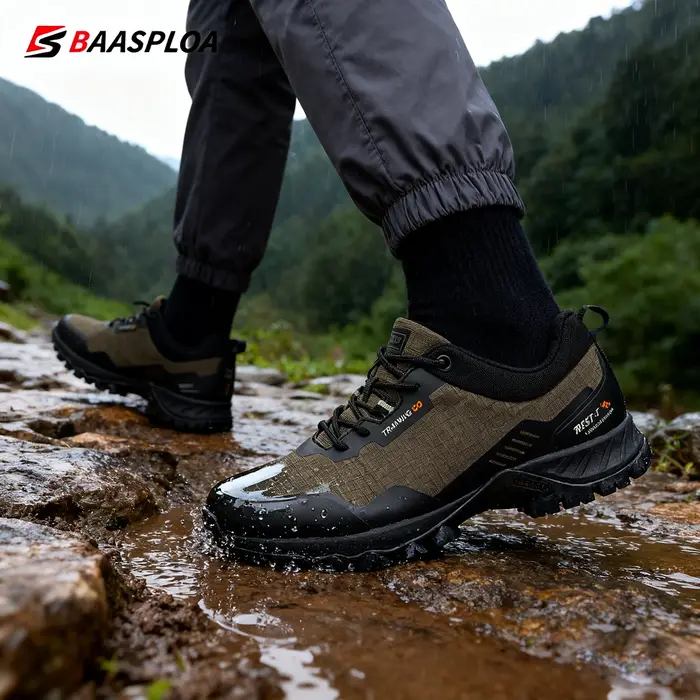 Chaussures de randonnée Baasploa pour homme - Imperméables et résistantes à l'usure, baskets d'escalade