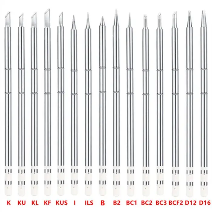 T12 pointes de fer à souder électrique en cuivre T12-K B2 BC1 ILS BCF2 D16 KF pour Hakko fx951 brico