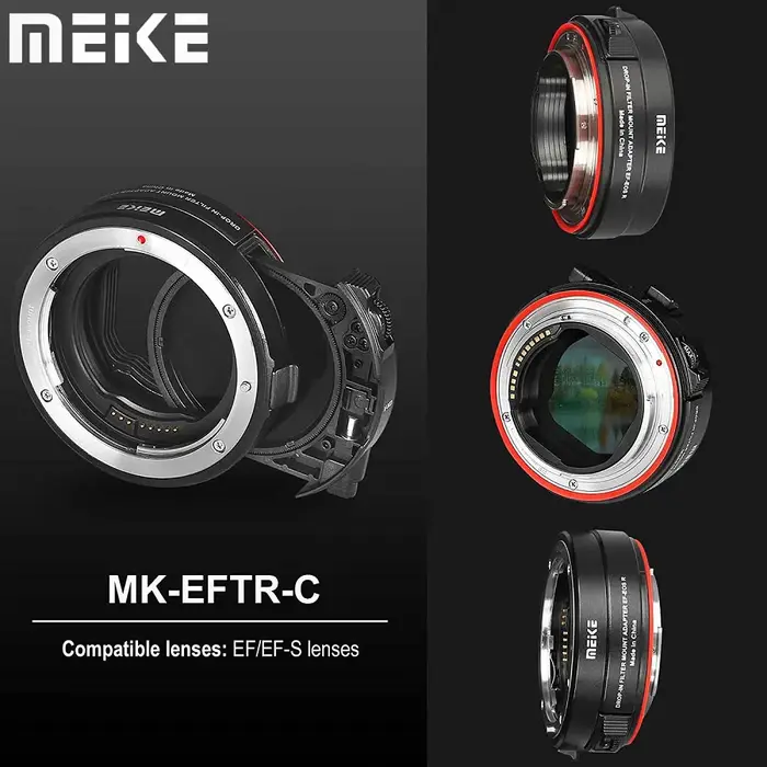 Meike MK-EFTR-C Dstress- in Filtre Auto Focus Mount Bague d'adaptation pour objectif IL EF / EF-S à 