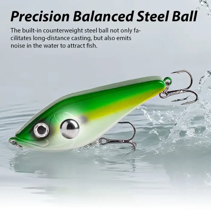 Leurre de pêche Jerkbait Musky 80mm/15.5g pour brochet, Jerk VIB, leurres Musky à coulée lente, wobb