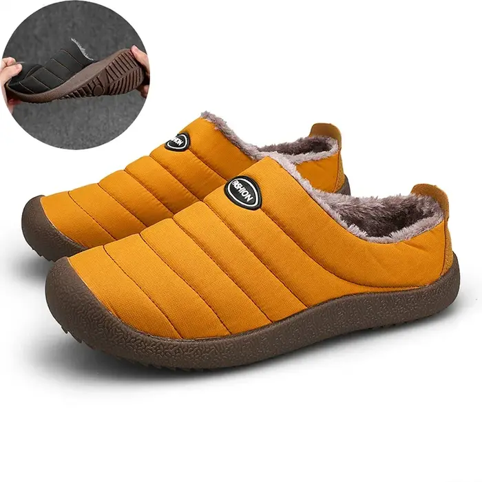 Vadrouille en coton chaud d'hiver pour hommes avec semelle souple et bottes d'hiver en coton épais, 