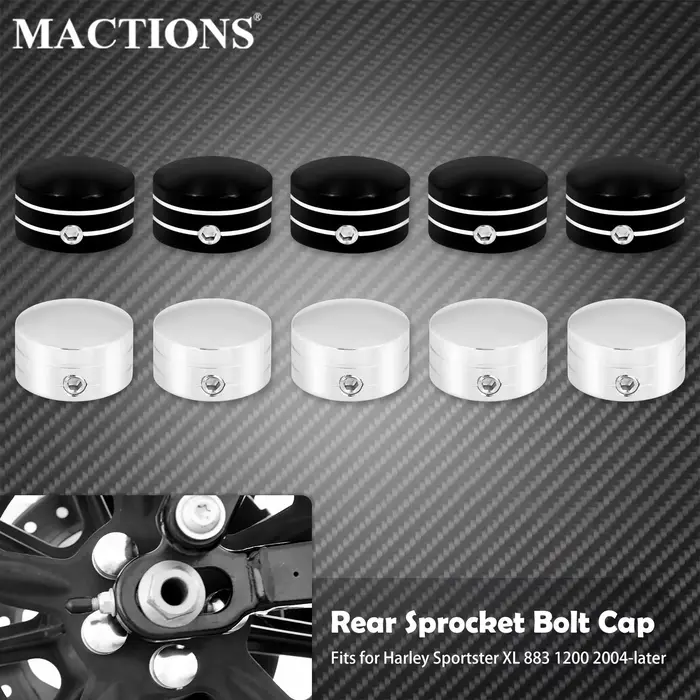 Kit de couvercle de capuchon de boulon plat de pignon arrière de moto pour Harley Touring Road King 