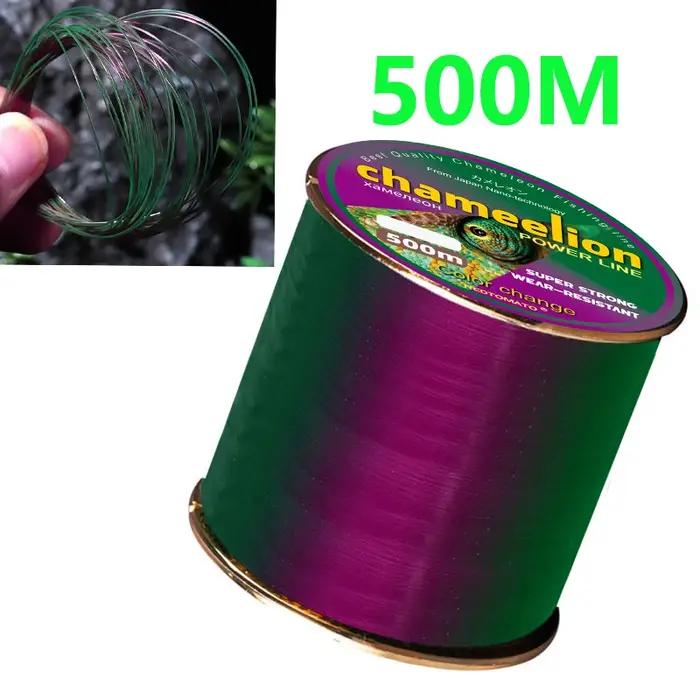 Ligne de pêche japonaise en fluorocarbone sur Nylon, 500M, Monofilament, fil d'eau douce de mer, lig