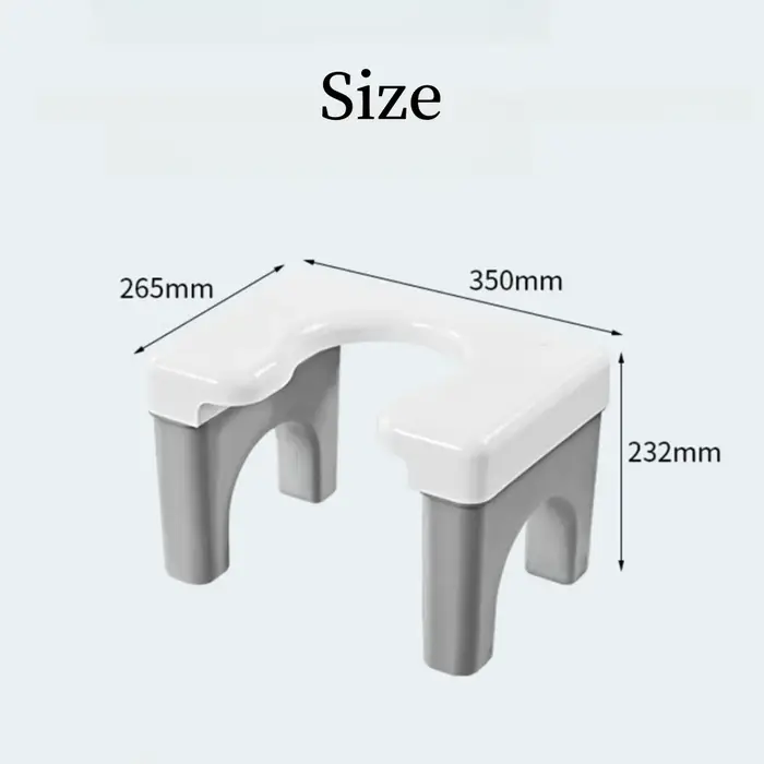 Siège de toilette portable en forme de U, tabouret épais antidérapant en plastique, chaise de toilet