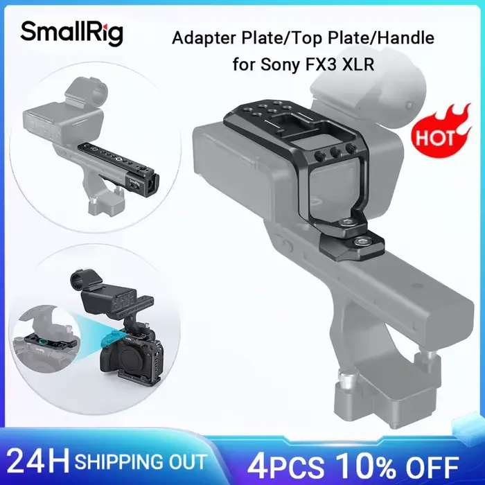 SmallRig – plaque supérieure pour unité XLR Sony FX3, poignée originale FX3, avec trous filetés de 1