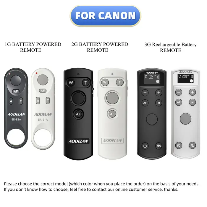 AODELAN BR-E1A Sans Fil Bluetooth Télécommande Déclencheur pour IL EOS R100 R5II R3 RP 850D 6DII 90D