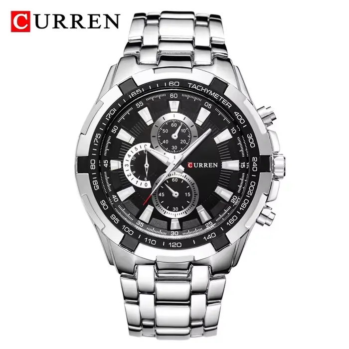 CURREN 8023 montre à Quartz pour hommes étanche Sport militaire montres homme affaires en acier inox