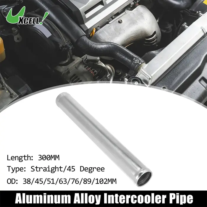 Uxcell – Tube d'admission d'air en alliage d'aluminium, diamètre extérieur 38/45/51/63/76/89/102mm, 