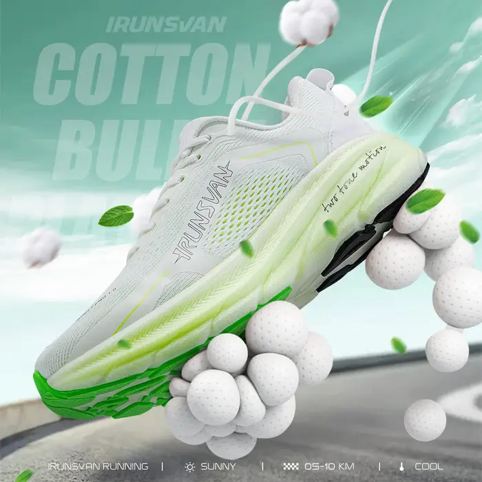 Irunsvan Qfeng1.0 chaussures de course plaquées carbone double couleur double densité absorbant les 