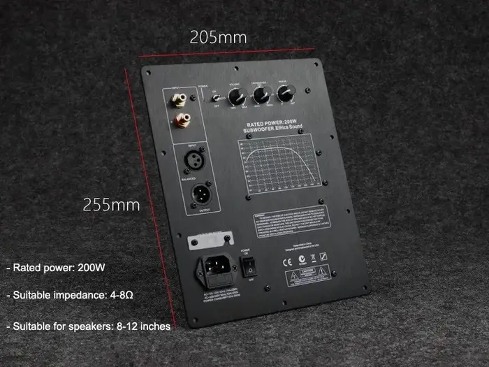 110/220V HIFI Mono 200W caisson de basses lourd carte amplificateur de puissance numérique active ba