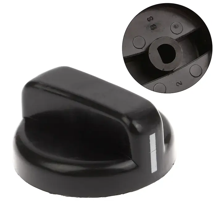 Poignée en plastique générale de 8mm, 2 pièces, remplacement de cuisinière à gaz, bouton de commande