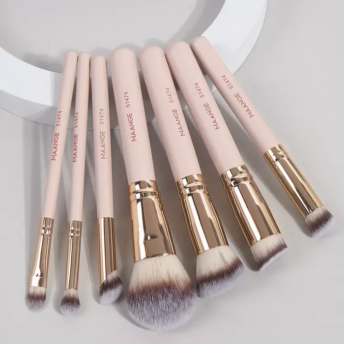 MAANGE 7 pièces/ensemble pinceaux de maquillage pour fond de teint cosmétique poudre correcteur Blus