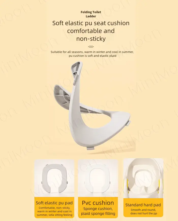 Pot portable pliable 2-en-1 pour enfants, siège d'apprentissage de la propreté avec marchepied intég