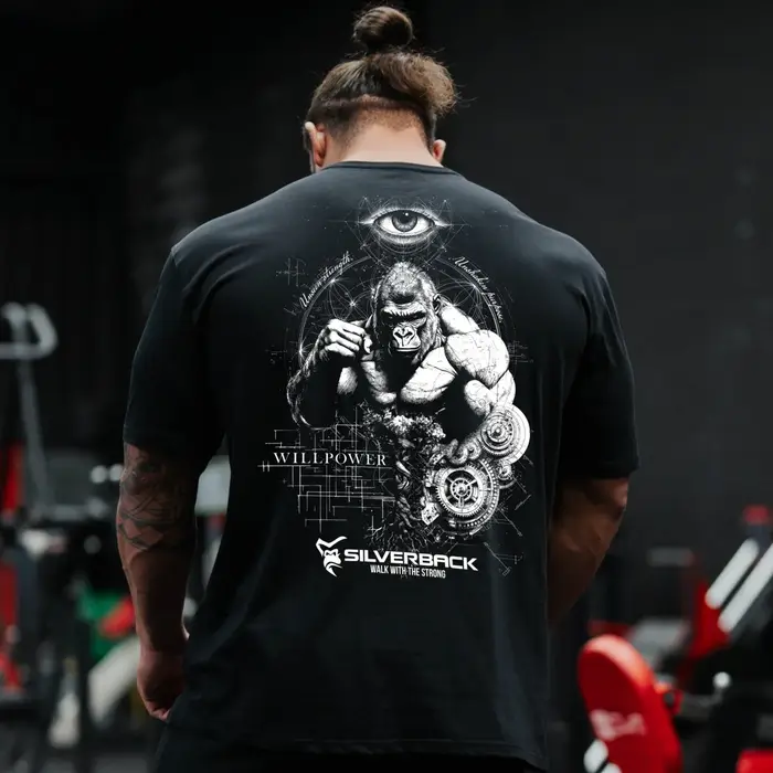 SILVERBACK Gym Fitness chemise hommes course sport ample surdimensionné T-shirt à manches courtes co