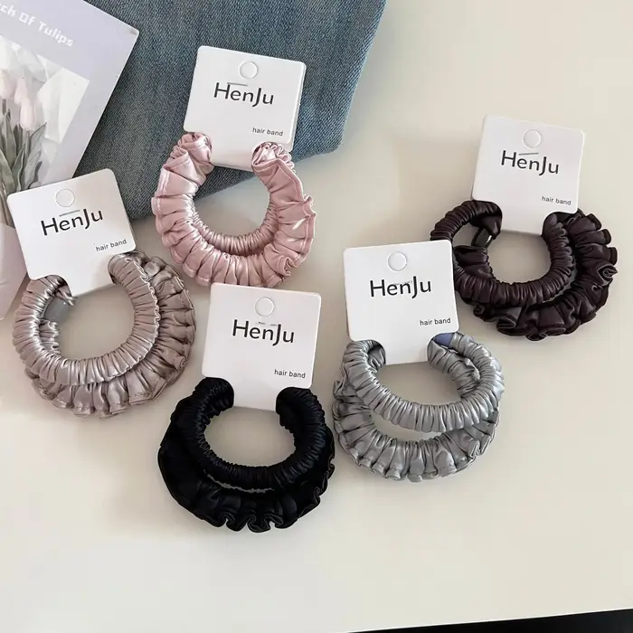 Attacheurs de queue de cheval en satin haute élasticité antidérapants accessoires de mode pour femmes et filles coiffure élégante occasions spéciales