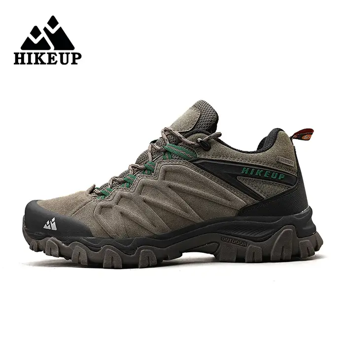 HIKEUP chaussures de randonnée en cuir de haute qualité Durable Sport de plein air hommes Trekking c