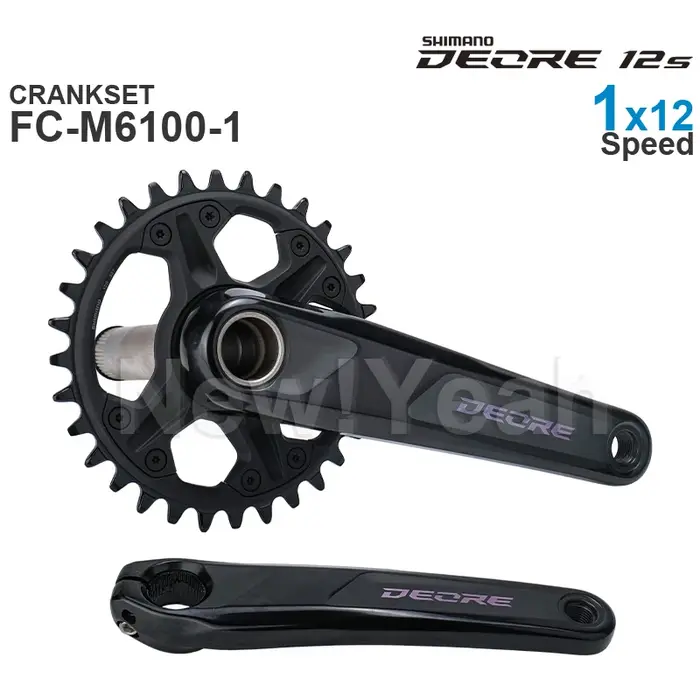 Pédalier SHIMANO DEORE M6100 VTT FC-M6100 FC-M6120 1x12 vitesses Pièces d'origine