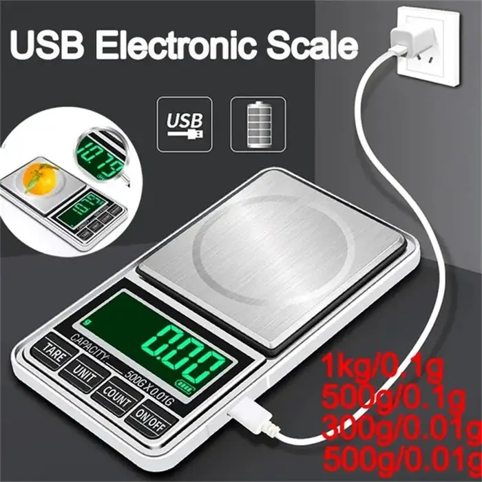 Mini Balance à bijoux de poche Portable, Rechargeable par USB, électronique numérique, haute précisi