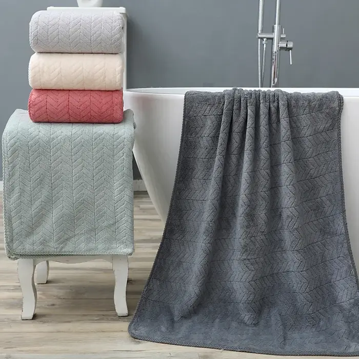 Serviette de Bain Épaisse en Velours pour Homme et Femme, Grande Absorption d'Eau, ne se Décolore pa