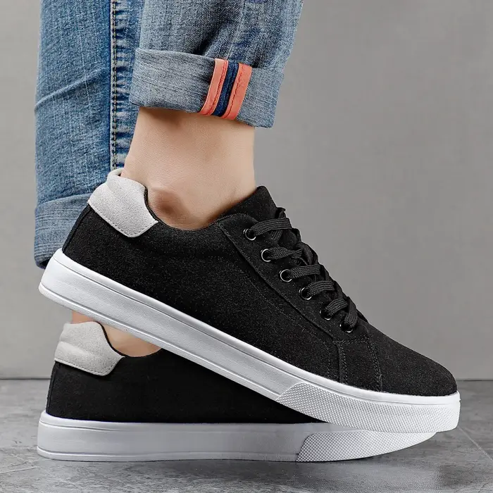 Chaussures de skateboard noires confortables pour hommes - Baskets anti-irritation premium