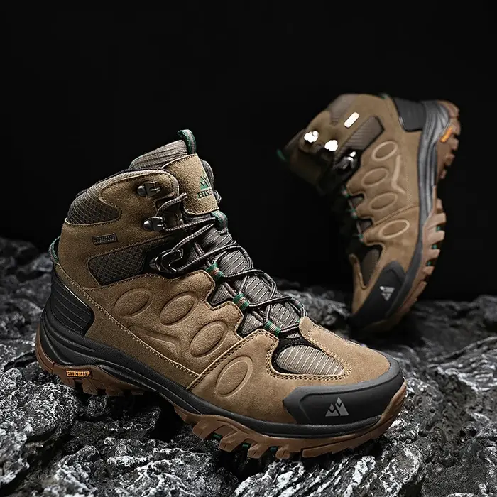 HIKEUP haut de gamme hommes botte de randonnée hiver chaussures de plein air à lacets antidérapant S