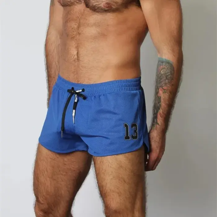 Short de sport d'été pour hommes, maille imprimée, séchage rapide, Fitness en plein air, GYM, Squat,