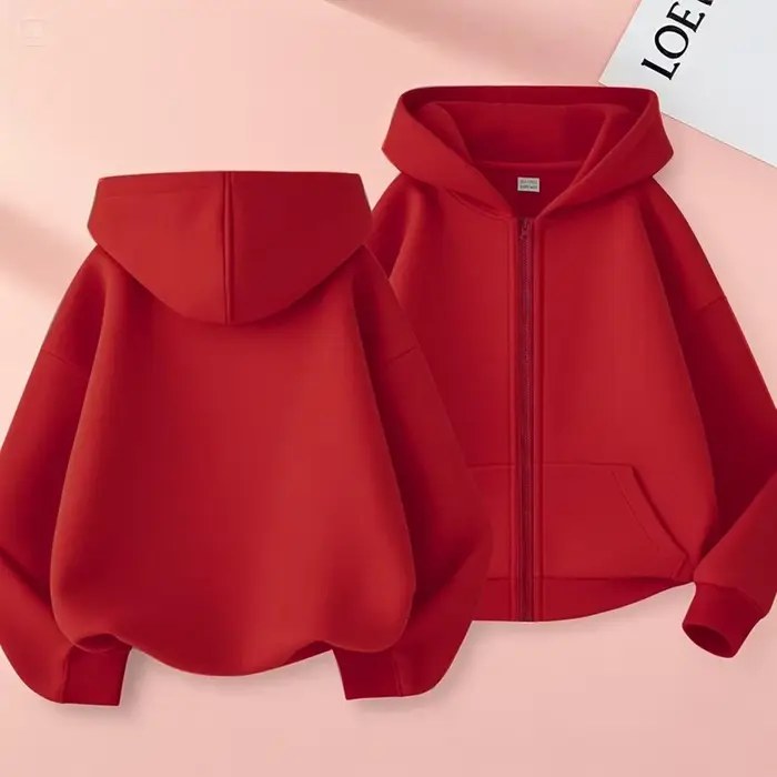Enfants mode fermeture éclair style vêtements garçons sweat à capuche pour filles hauts printemps au