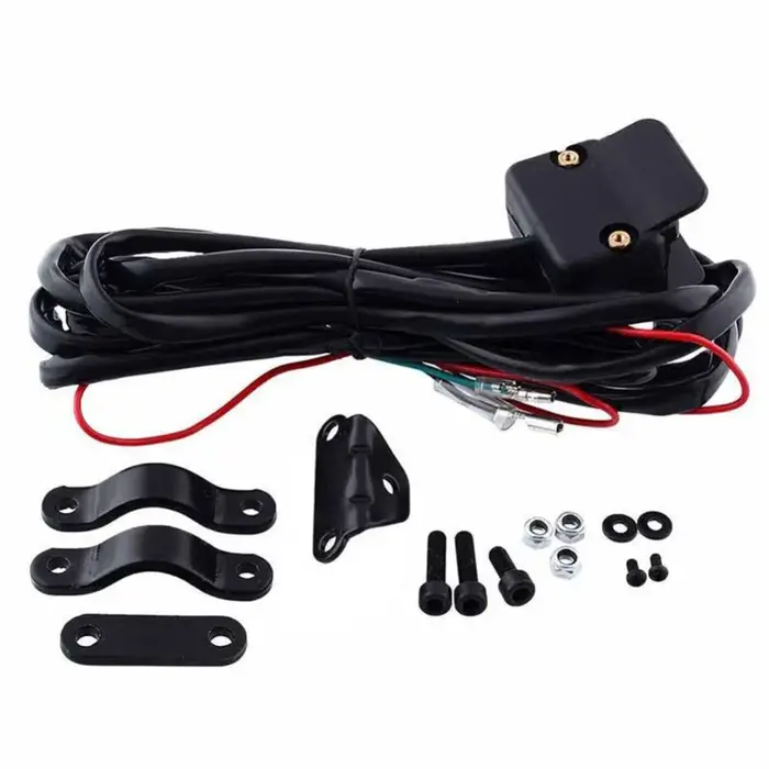 Commutateur à bascule de treuil de moto, ligne de commande de guidon, kits d'avertissement, alimenta