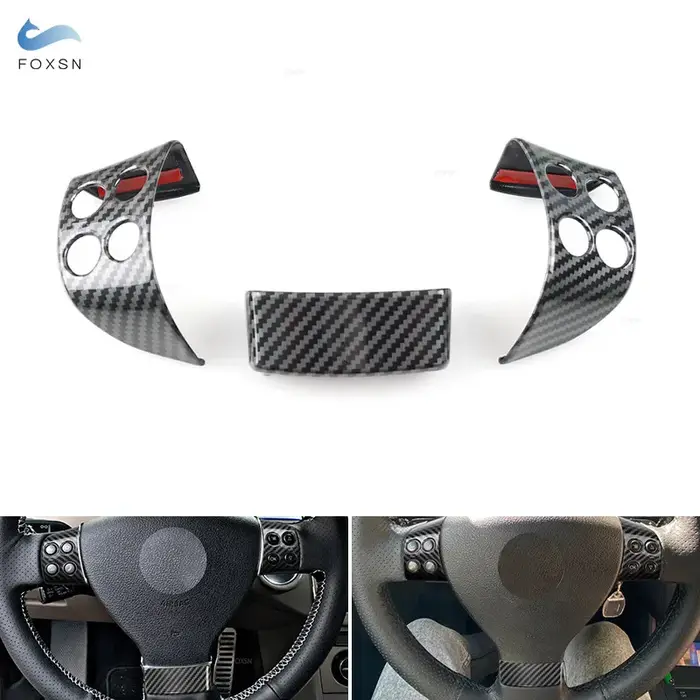 Pour VW Golf 5 MK5 Passat B6 Jetta MK5 Tiguan ABS Texture en Fiber de carbone intérieur panneau de v