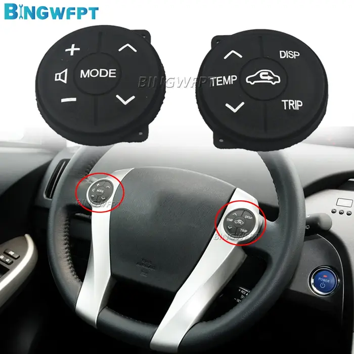 Panneau de commande de commutateur de volant en caoutchouc, Toyota Prius Plus 2012-2015, Prius C, bo