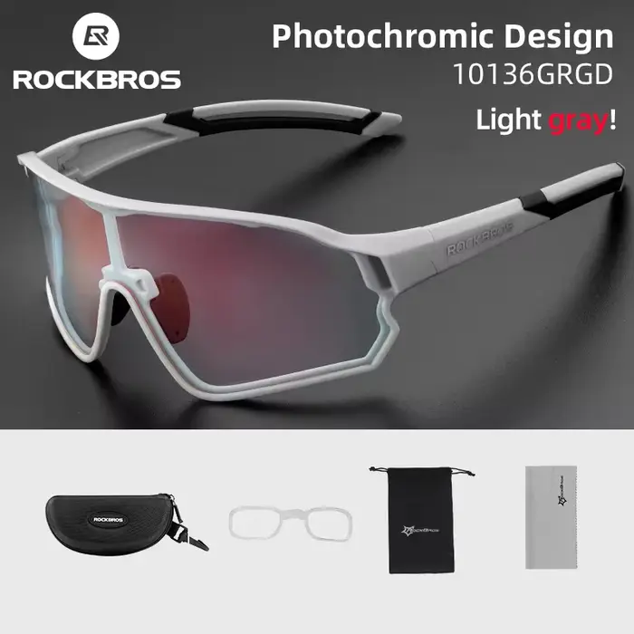 ROCKBROS lunettes de cyclisme photochromiques UV400 lunettes de soleil Sport de plein air lunettes d