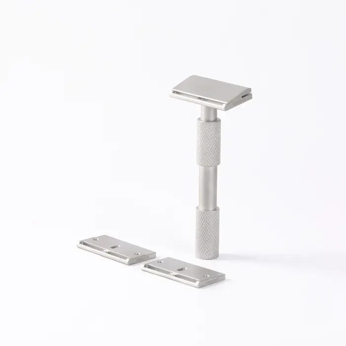 Rasoir de sécurité YAQI Aileron GEM Blade - Rasoir de rasage traditionnel avec 3 lames pour une coup
