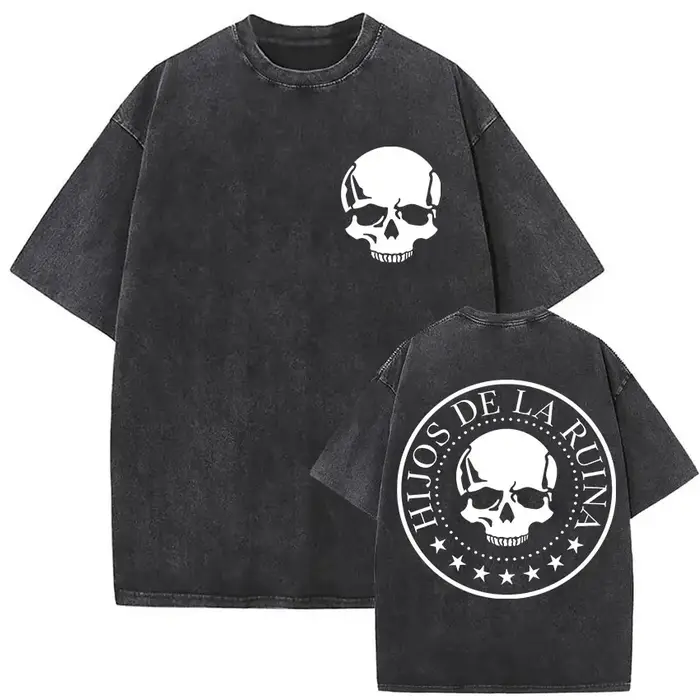 Lavé Vintage NATOS WAOR Hijos De La Ruina Logo Album Merch t-shirts hommes femmes Hip Hop gothique à