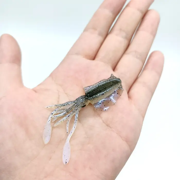 DUODUOYU 1 pièces Mini leurre de pêche au calmar souple 6 cm 2g gabarits de calmar UV lumineux pour 