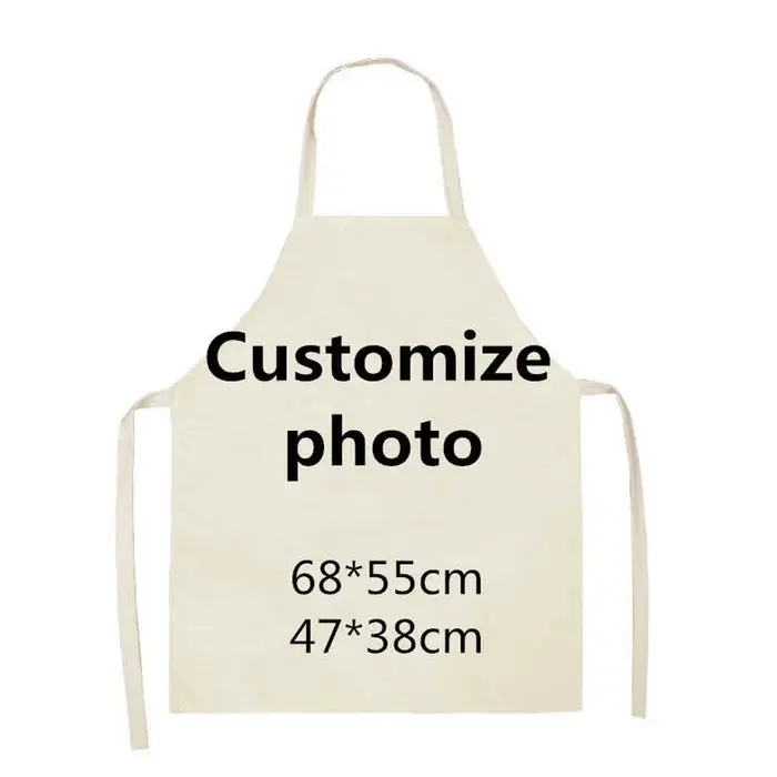 Tablier de cuisine avec Photo personnalisée pour femmes et hommes, bavoir de cuisson à la taille, ou