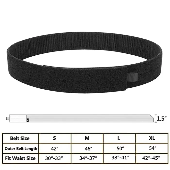 Ceinture Tactique Intérieure de 1,5 Pouce pour Hommes, Ceinture de Service Extérieure en Nylon pour 