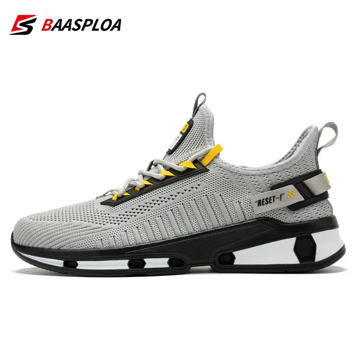 Chaussures de course légères Baasploa homme 2023 - Baskets maille lacets pour sport plein air