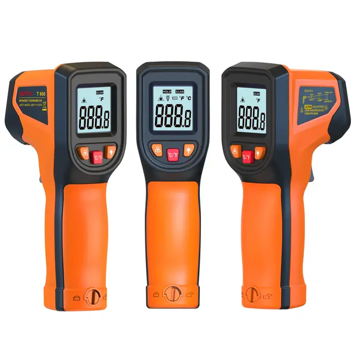 NJTY T600 Thermomètre infrarouge portable Température de chaleur pour testeur de cuisson Four à pizz