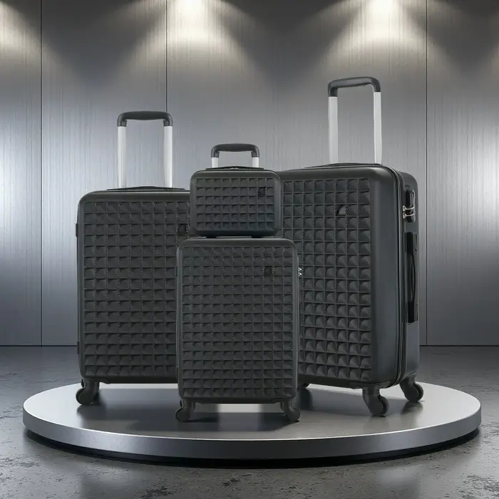 Ensembles de bagages à roulettes rigide ABS 4 pièces (18/23/27 pouces + étui à cosmétiques 13 pouces